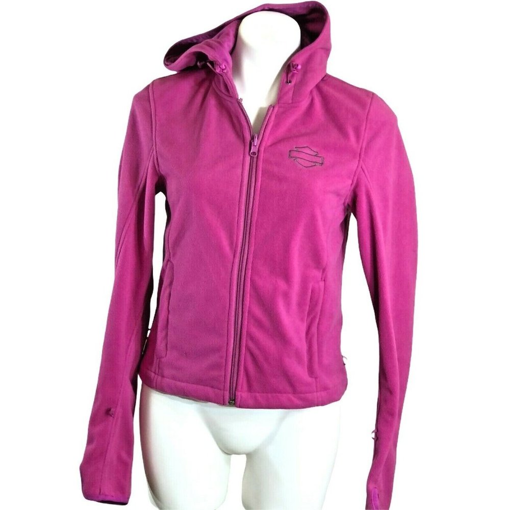 Harley Davidson Womens size S Hooded Jacket Pink